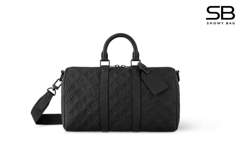 Túi LV Keepall Bandoulière 35 Black Monogram Taurillon M22765 màu đen sang trọng