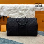 Túi LV Keepall Bandoulière 35 Black Monogram Taurillon M22765 màu đen sang trọng