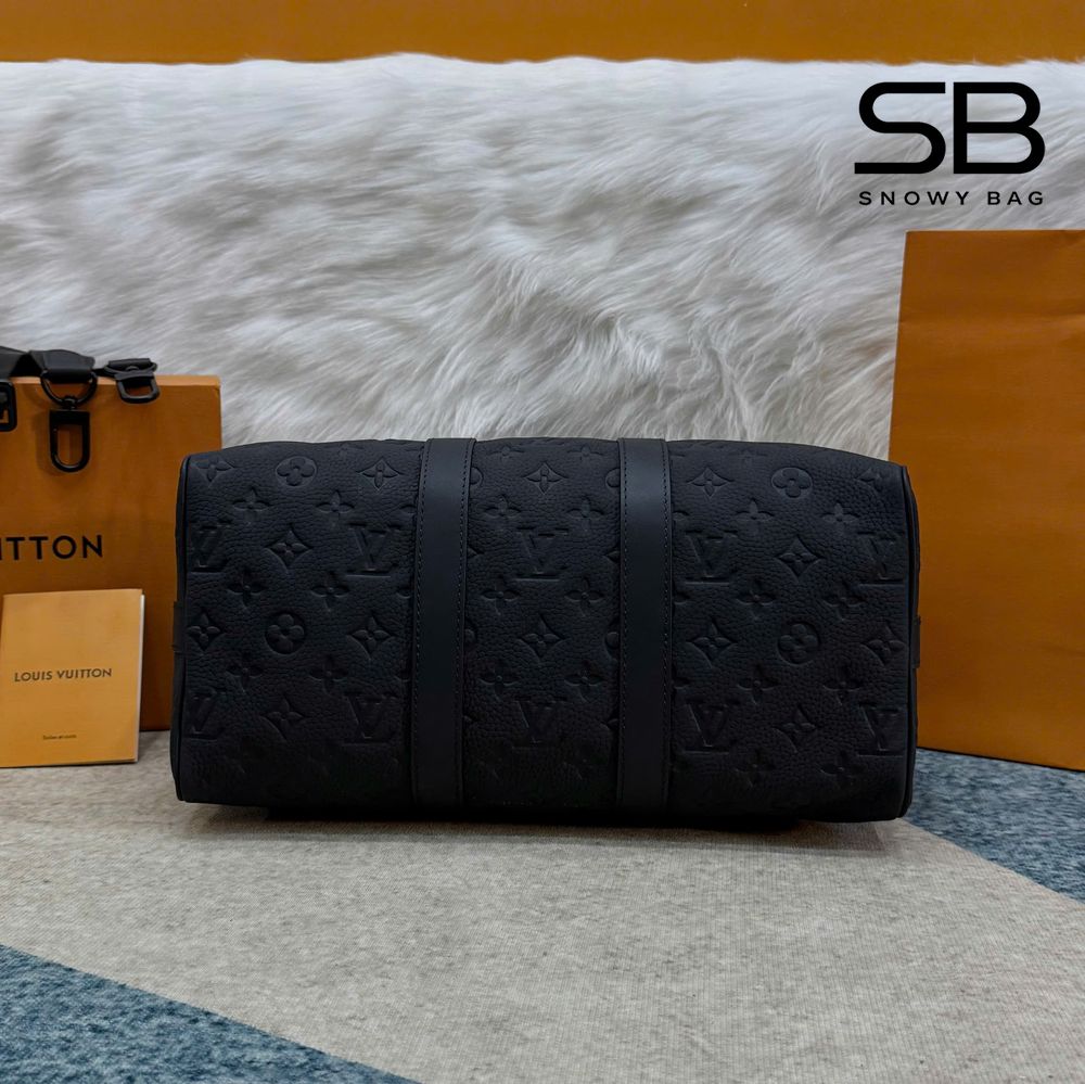 Túi LV Keepall Bandoulière 35 Black Monogram Taurillon M22765 Màu Đen sang trọng