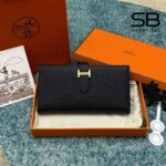 Ví Hermes Bearn Long Wallet Noir Black Epsom GHW Màu Đen sang trọng
