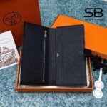 Ví Hermes Bearn Long Wallet Noir Black Epsom GHW màu đen sang trọng