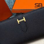 Ví Hermes Bearn Long Wallet Noir Black Epsom GHW Màu Đen sang trọng